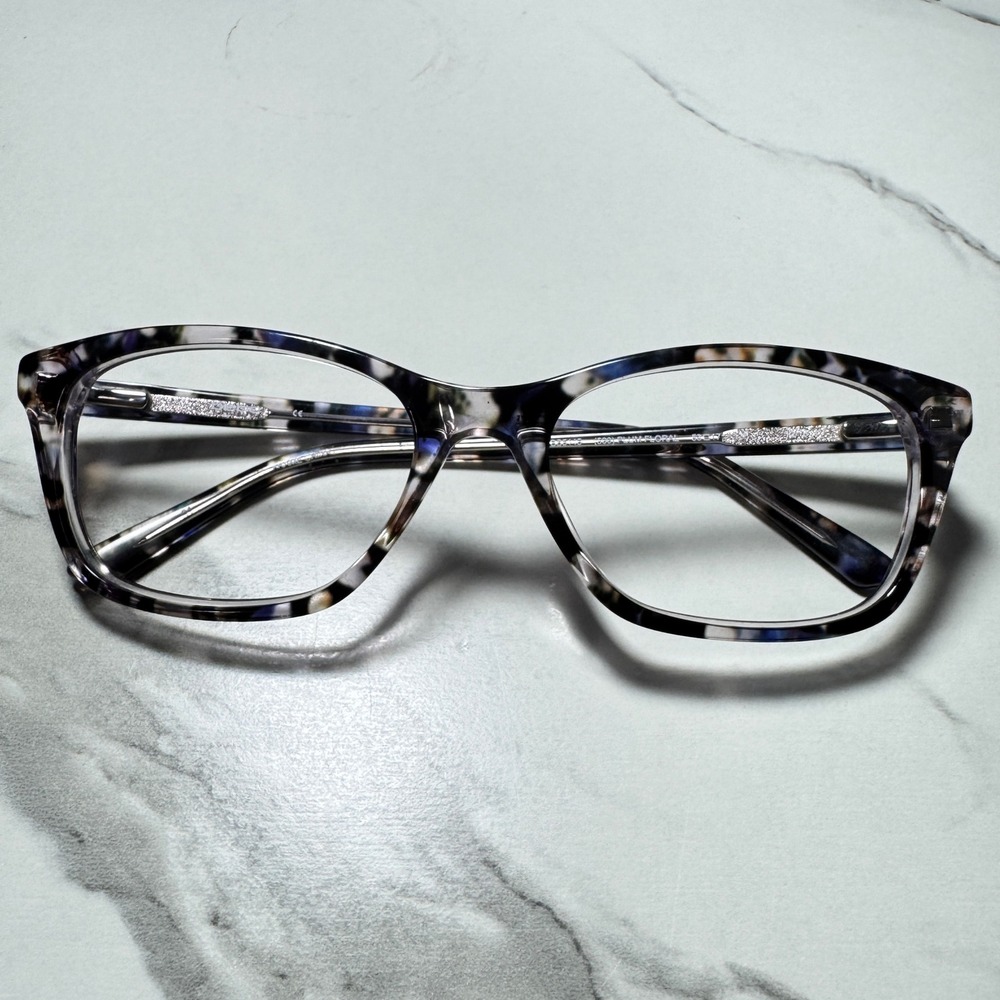 Bebe BB5145 Plum Floral Eyeglass Frames 53-17-135 Rectangular Tortoise Purple